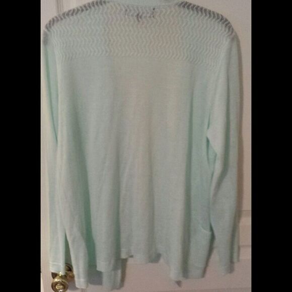 Mint Green Open Front Sweater NWOT - Picture 2 of 2